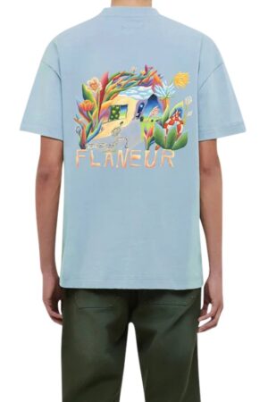 FLANEUR T-Shirt LIGHT BLUE  F15117 – Image 3