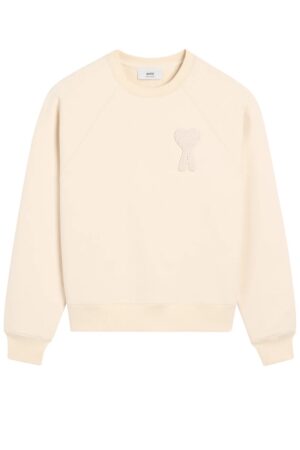 AMI Sweatshirt 136 WHITE CREAM  Usw055.747